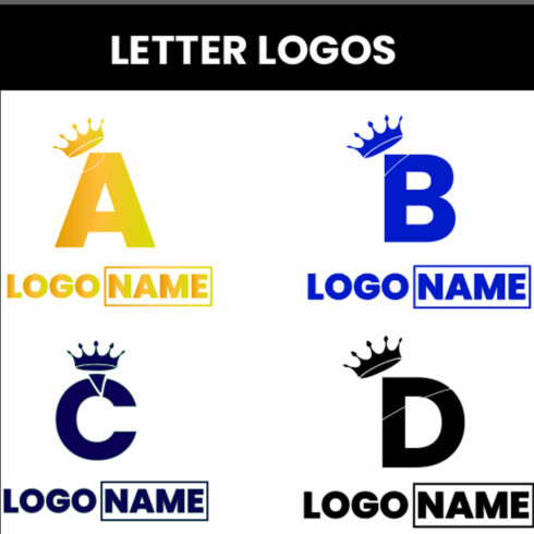 Modern LETTERS logo design cover image.