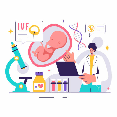9 IVF or In Vitro Fertilization Illustration cover image.