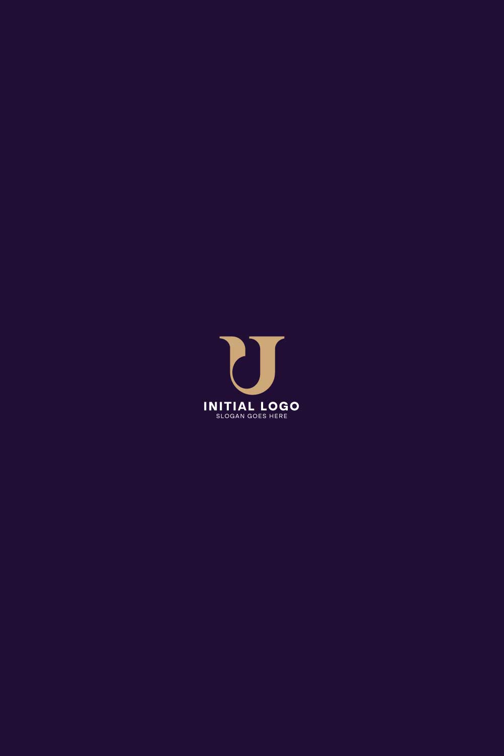 Creative UJ JU Letter Logo design pinterest preview image.