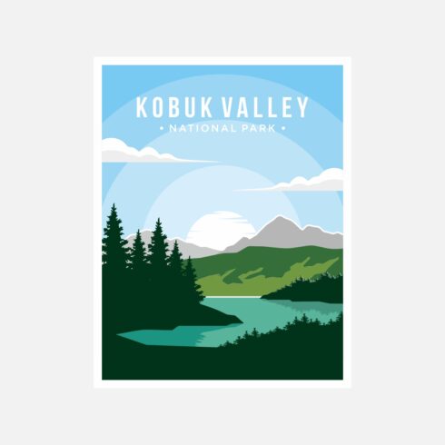 Kobuk Valley national park poster vector illustration design – Only $8 cover image.