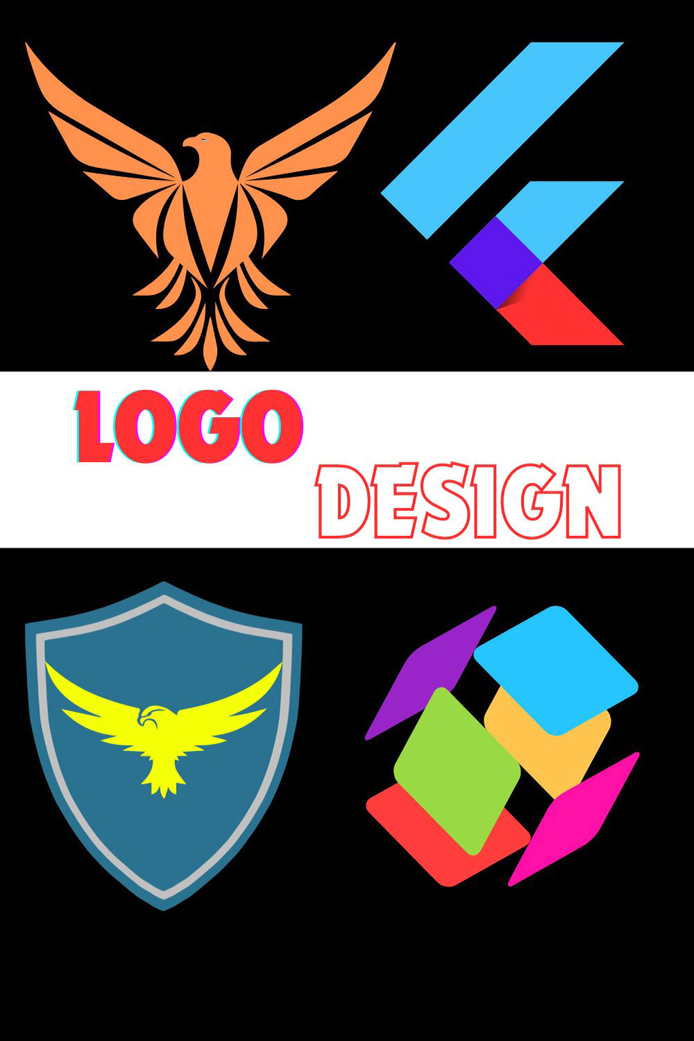 10 logo design pinterest preview image.