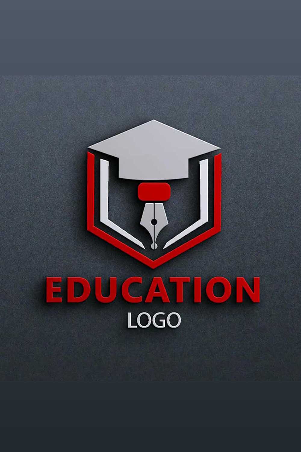 Education Logo Design | School Logo | Illustrator Editable Designs pinterest preview image.