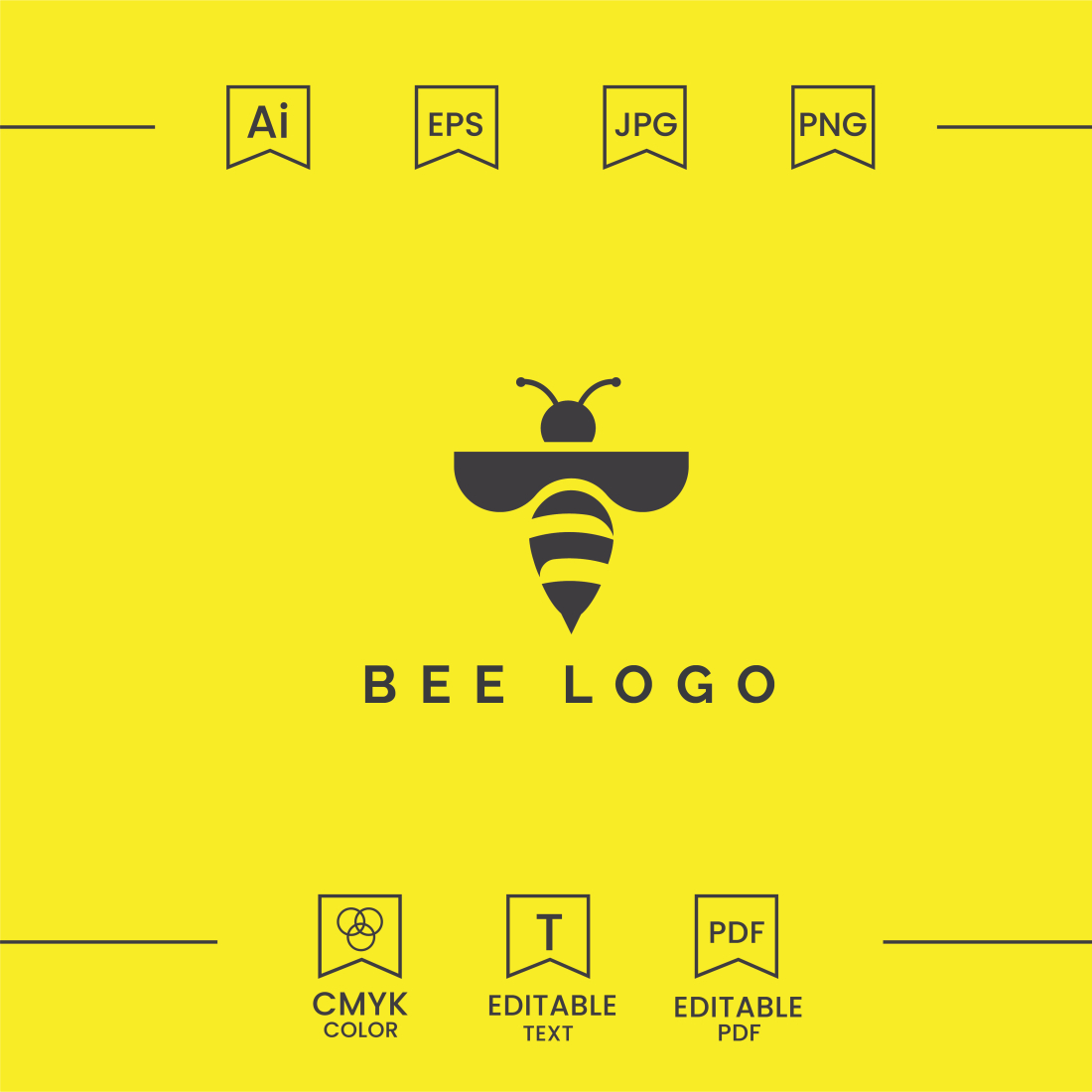 creative Bee logo cover image.