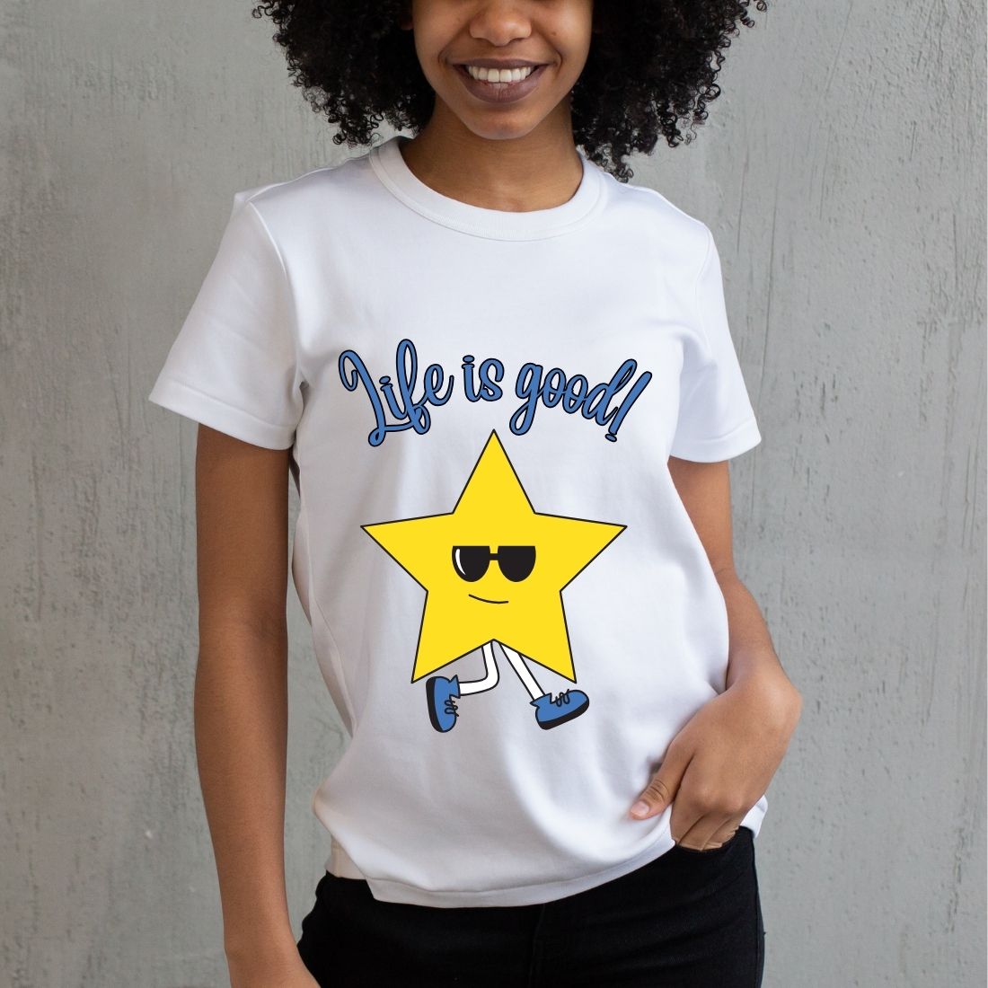Life Is Good T-Shirt Uomo Vintage Crusher: 100% Cotone USA Mountains