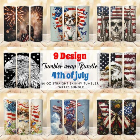 4th of July | Tumbler Wrap Design cover image.