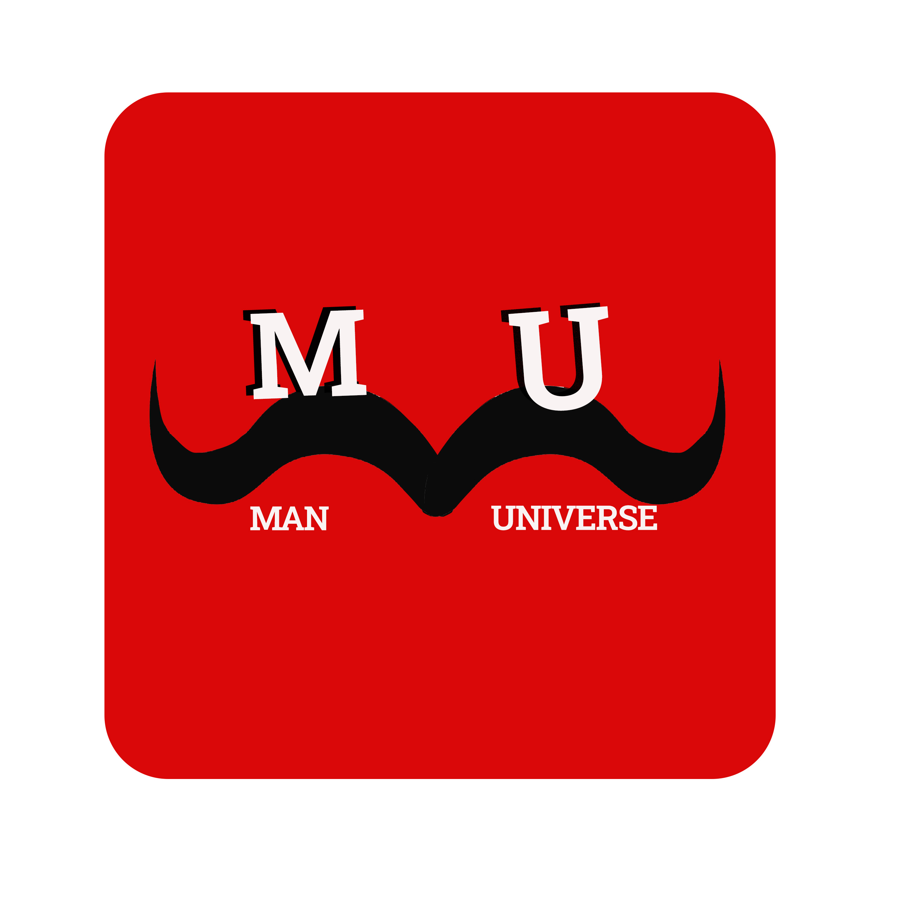 man universe t-shirt design template preview image.