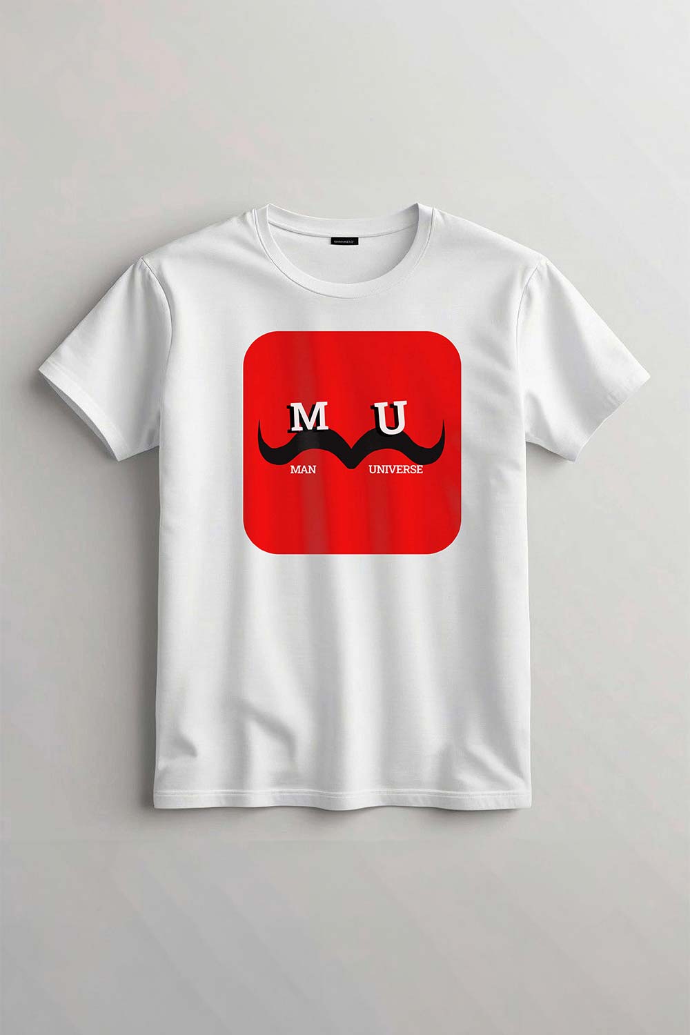 man universe t-shirt design template pinterest preview image.