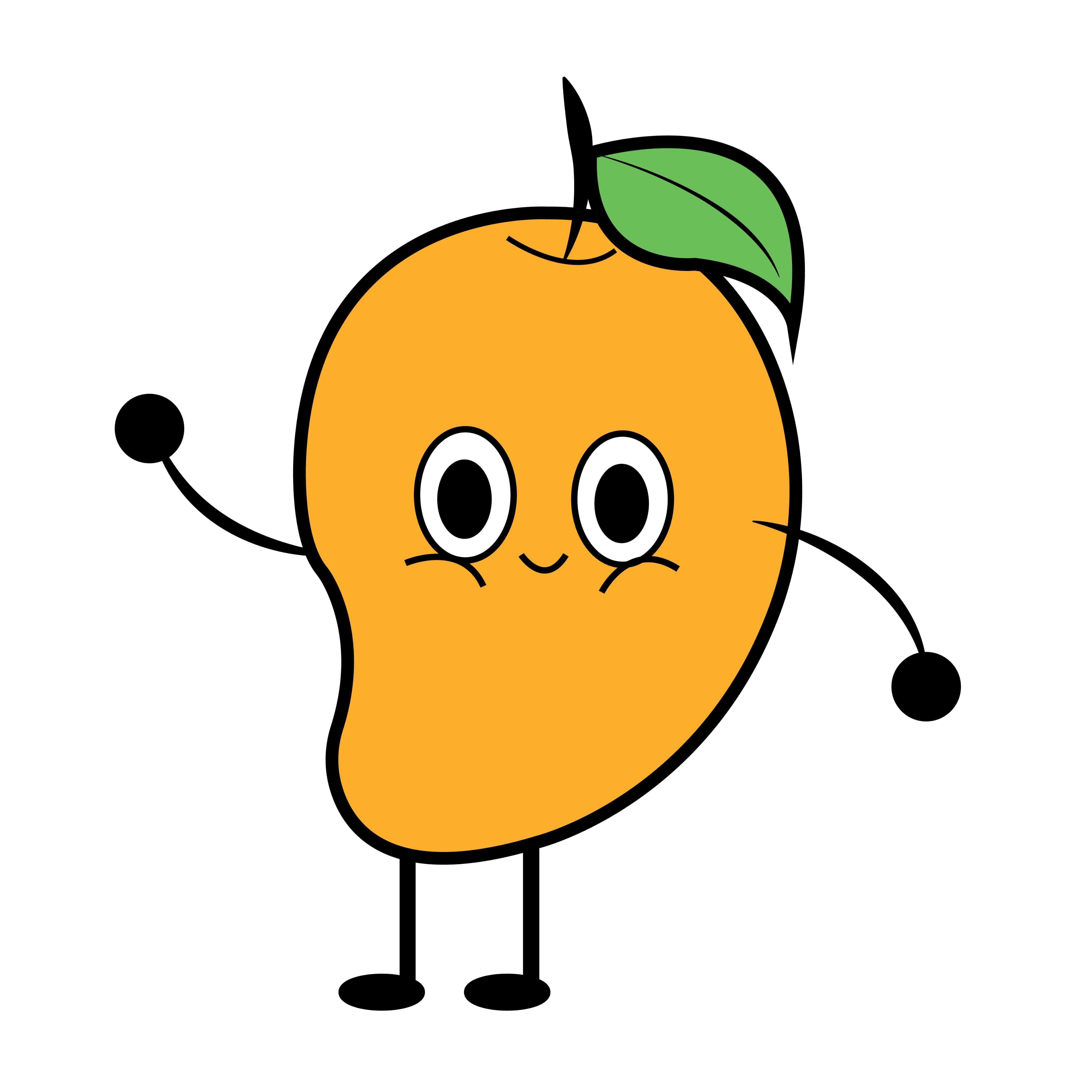Cute Mango Cartoon Illustration preview image.