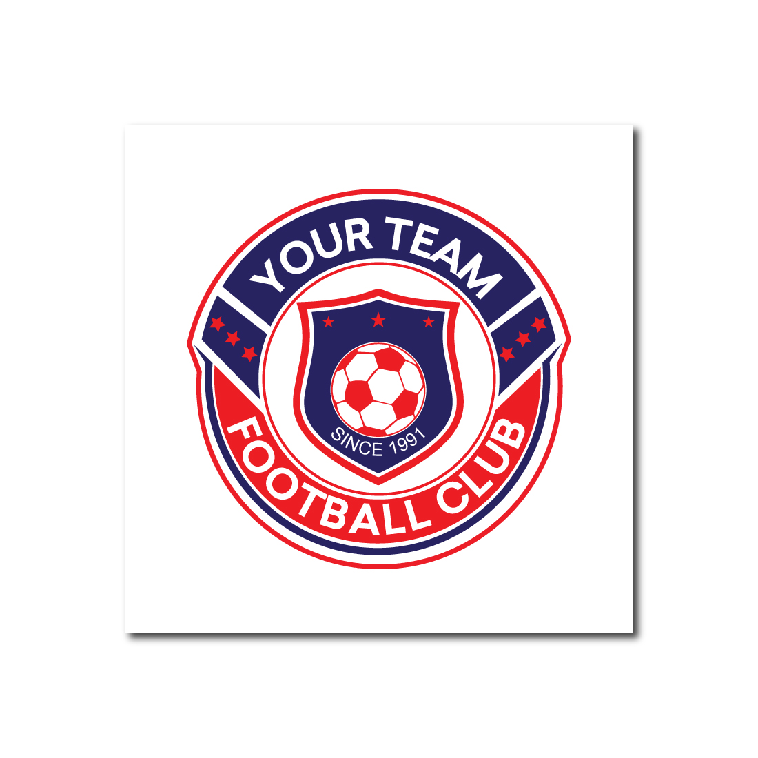 minimalist modern football club logo design cover image.