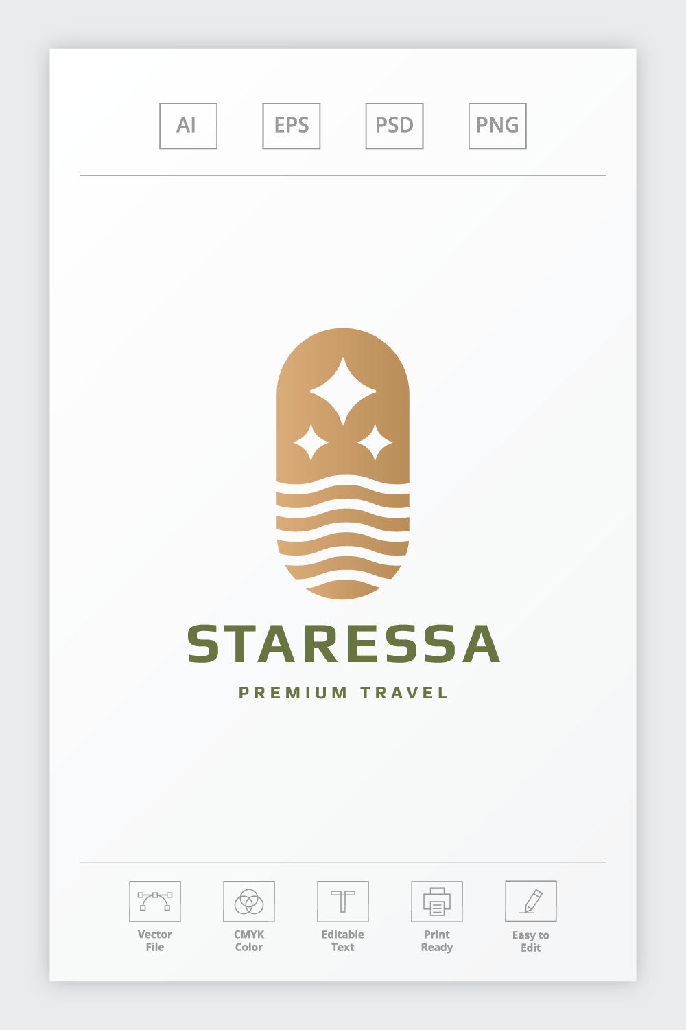 Star Travel Agent Logo pinterest preview image.