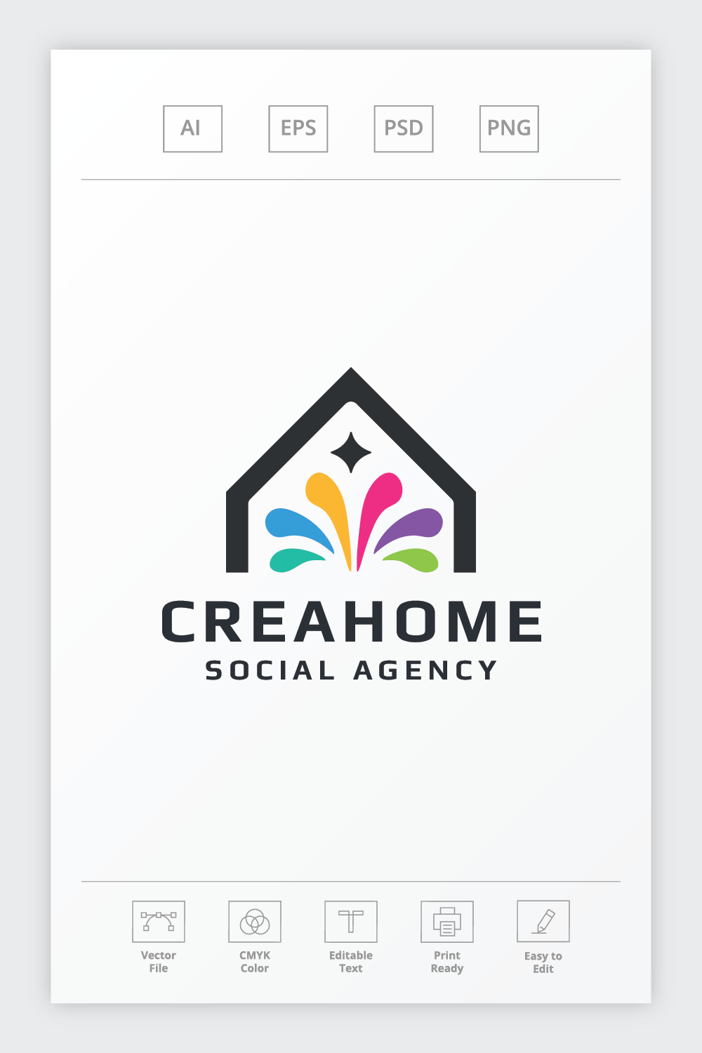 Crea Smart Ideas Home Logo pinterest preview image.