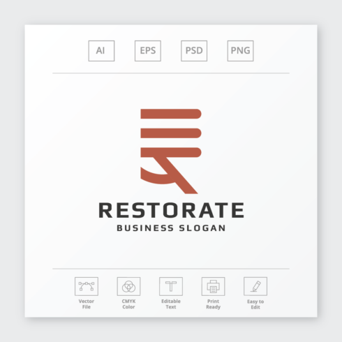 Restorate Letter R Logo cover image.