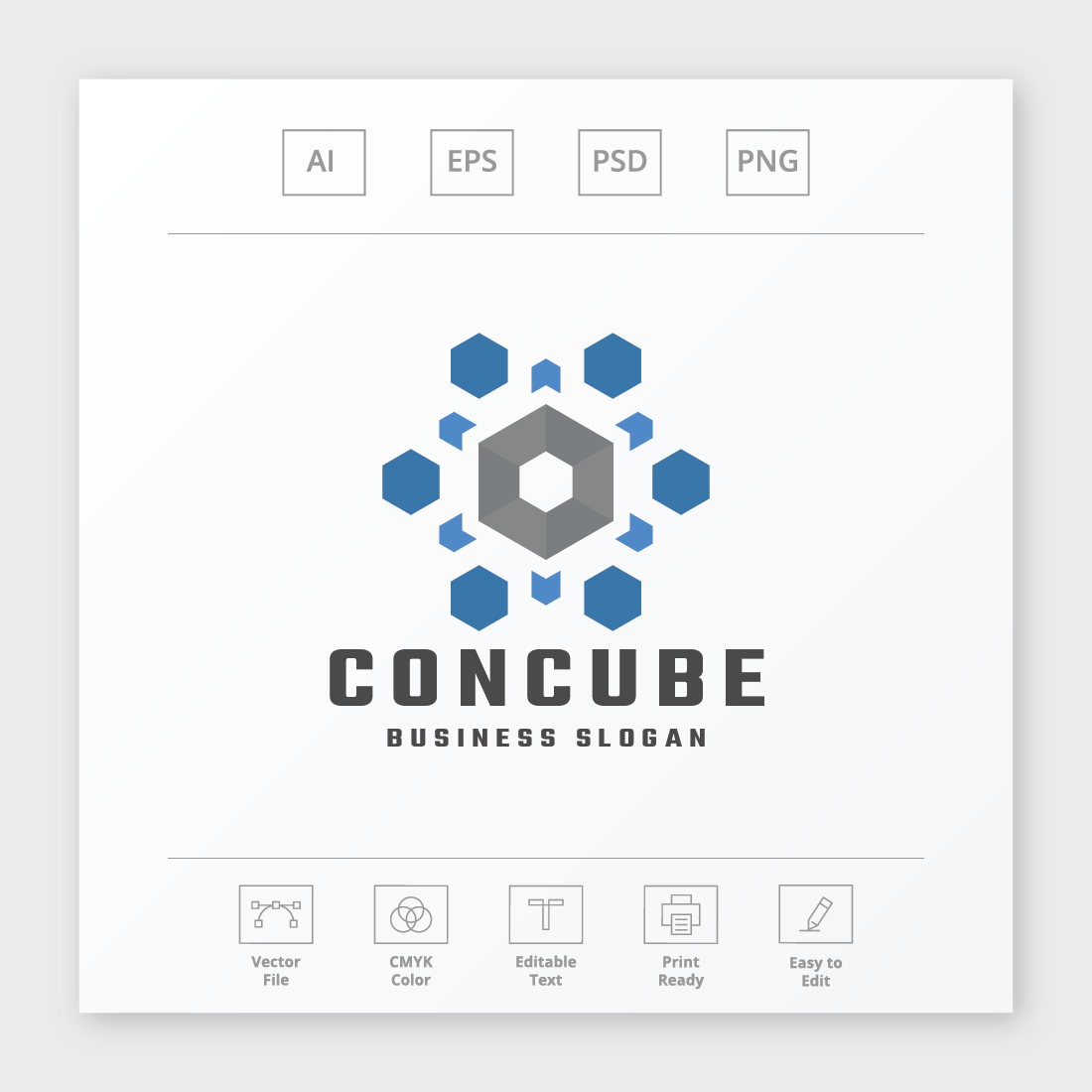 Connect and Share Cube Logo preview image.