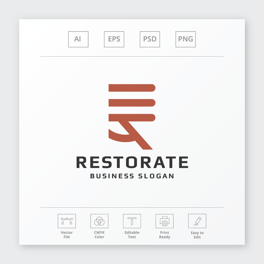 Restorate Letter R Logo preview image.
