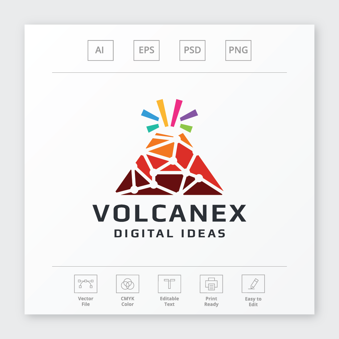 Volcanex Letter V Logo preview image.
