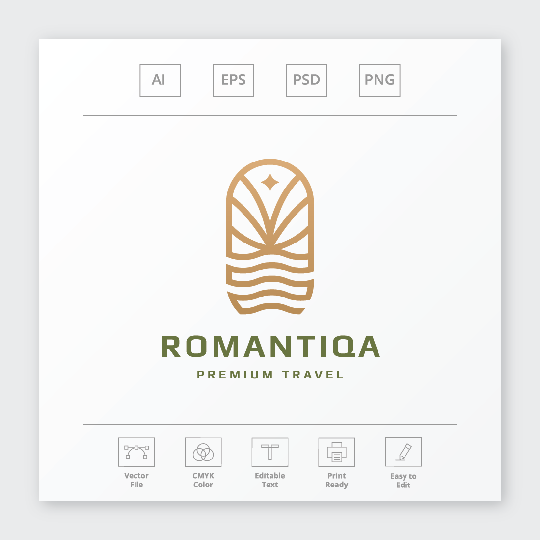 Romantic Travel Trip Logo preview image.