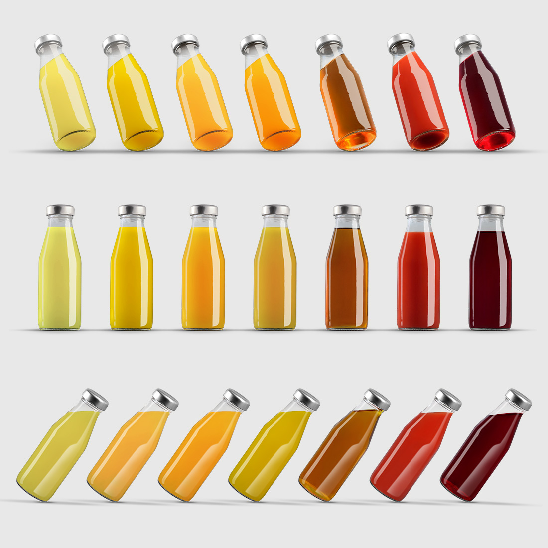 3 Mockup Glass Juice Bottle preview image.