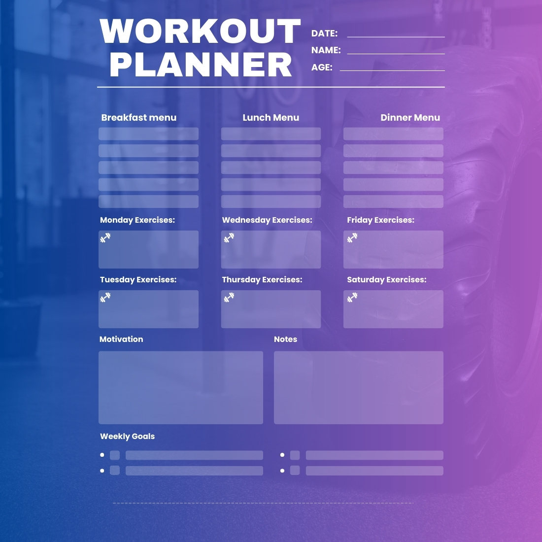 Workout Planner preview image.