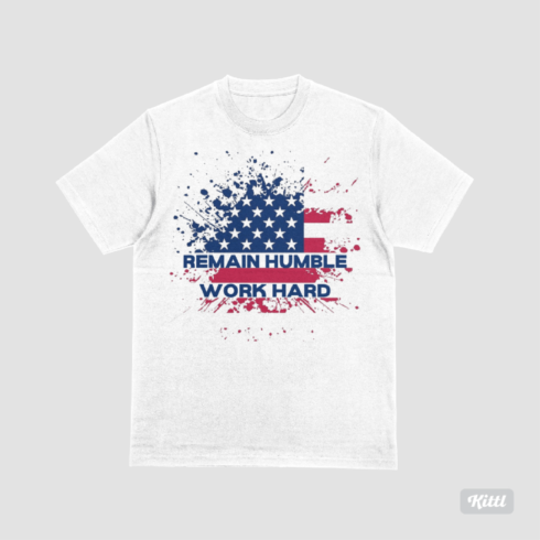 American Flag Vintage T-shirt Design cover image.