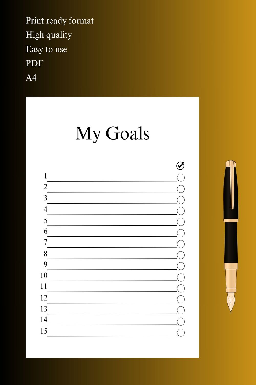 My Goals pinterest preview image.