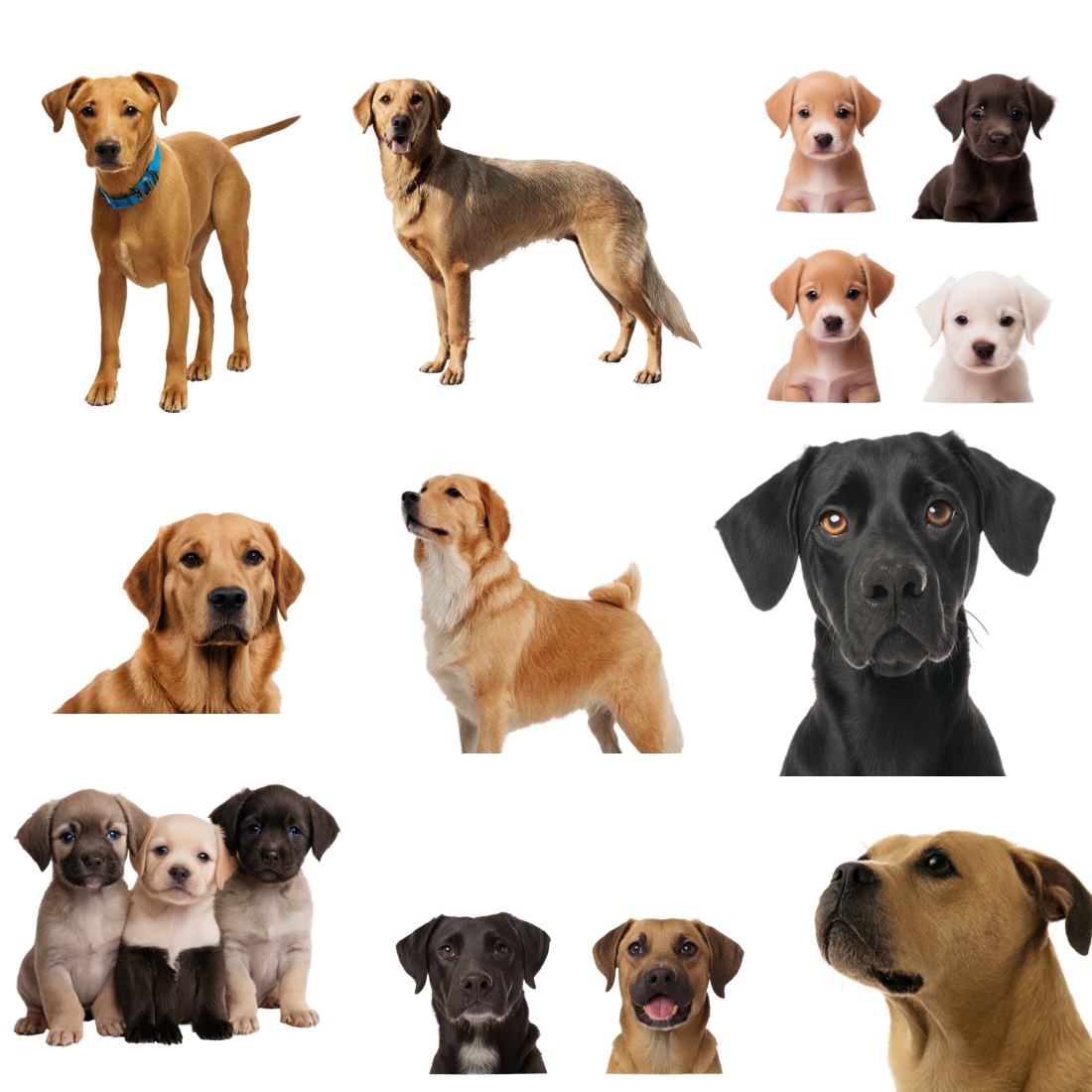 24 Dog png illustrations preview image.