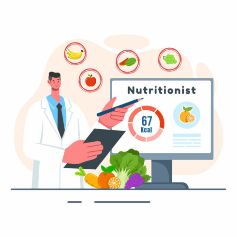 9 Nutritionist Vector Illustration cover image.