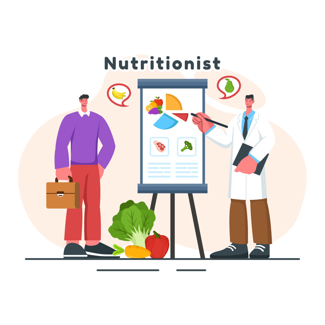 9 Nutritionist Vector Illustration preview image.