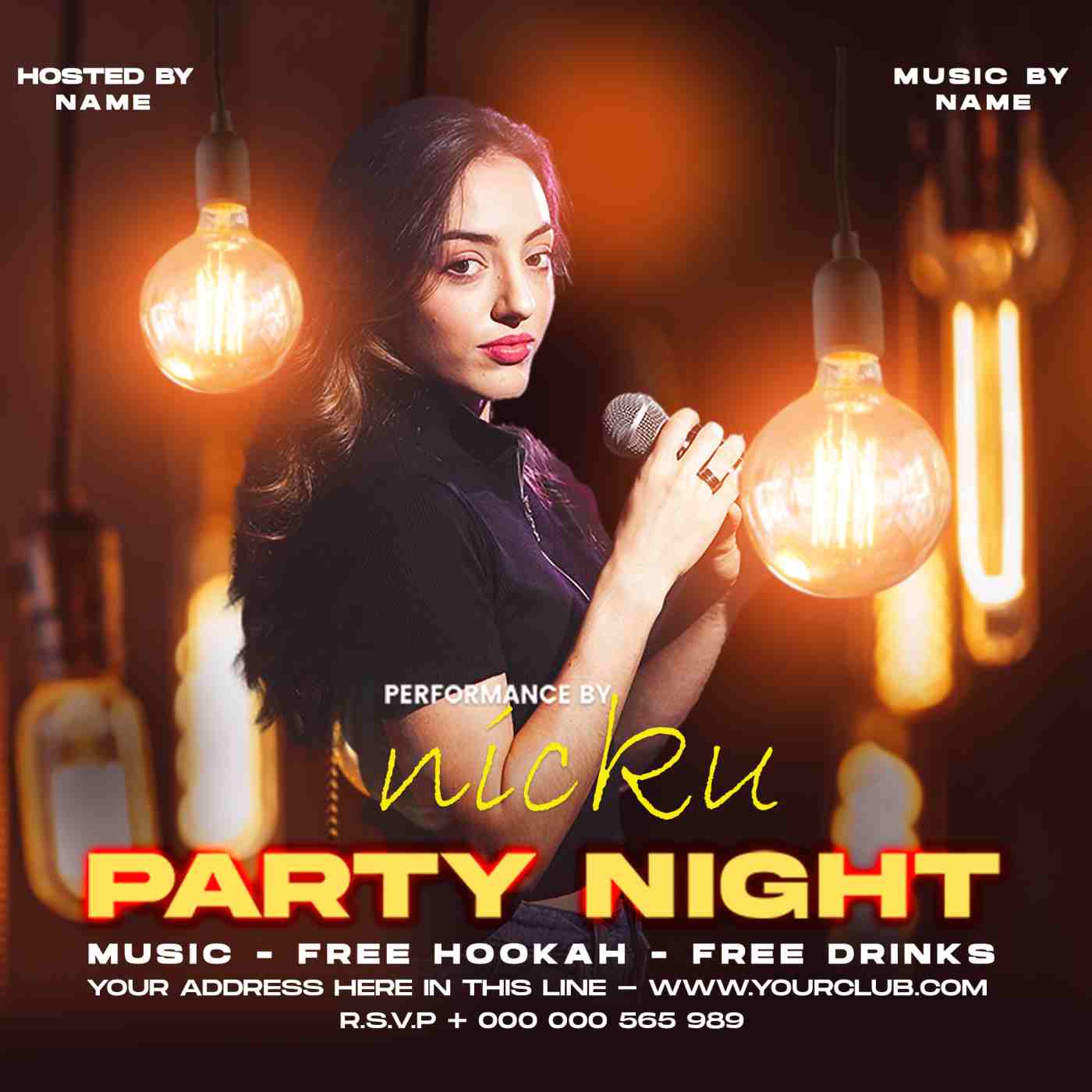 DJ Party Social Media Template cover image.