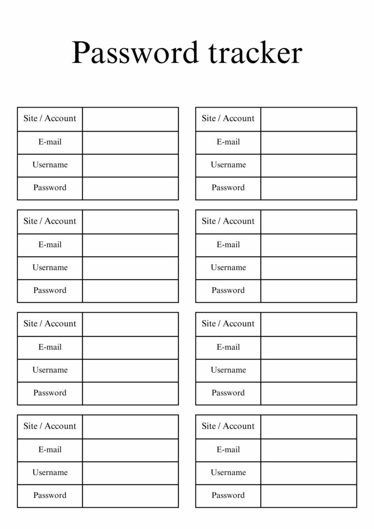 Password tracker - MasterBundles