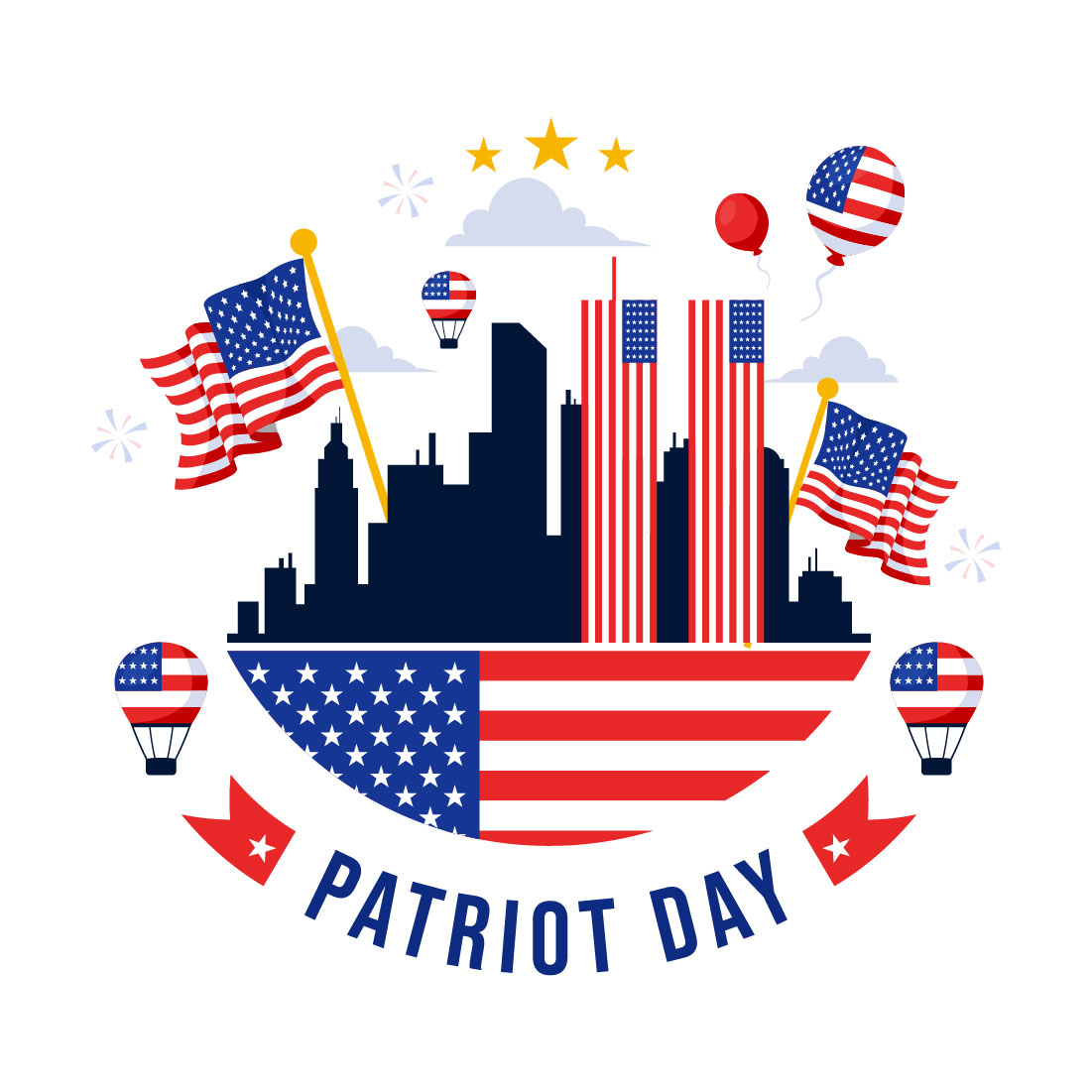 12 USA Patriot Day Illustration preview image.