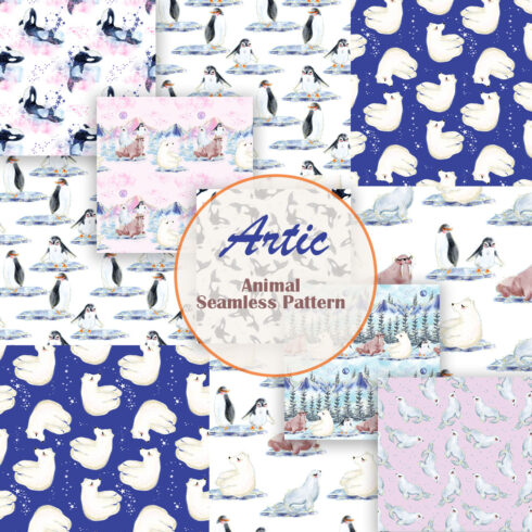 Artic Animal Seamless Pattern cover image.
