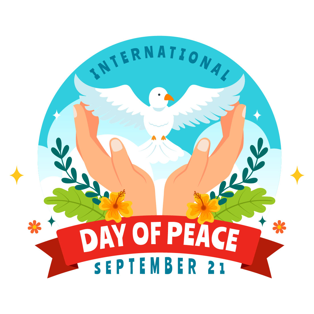 12 International Peace Day Illustration preview image.