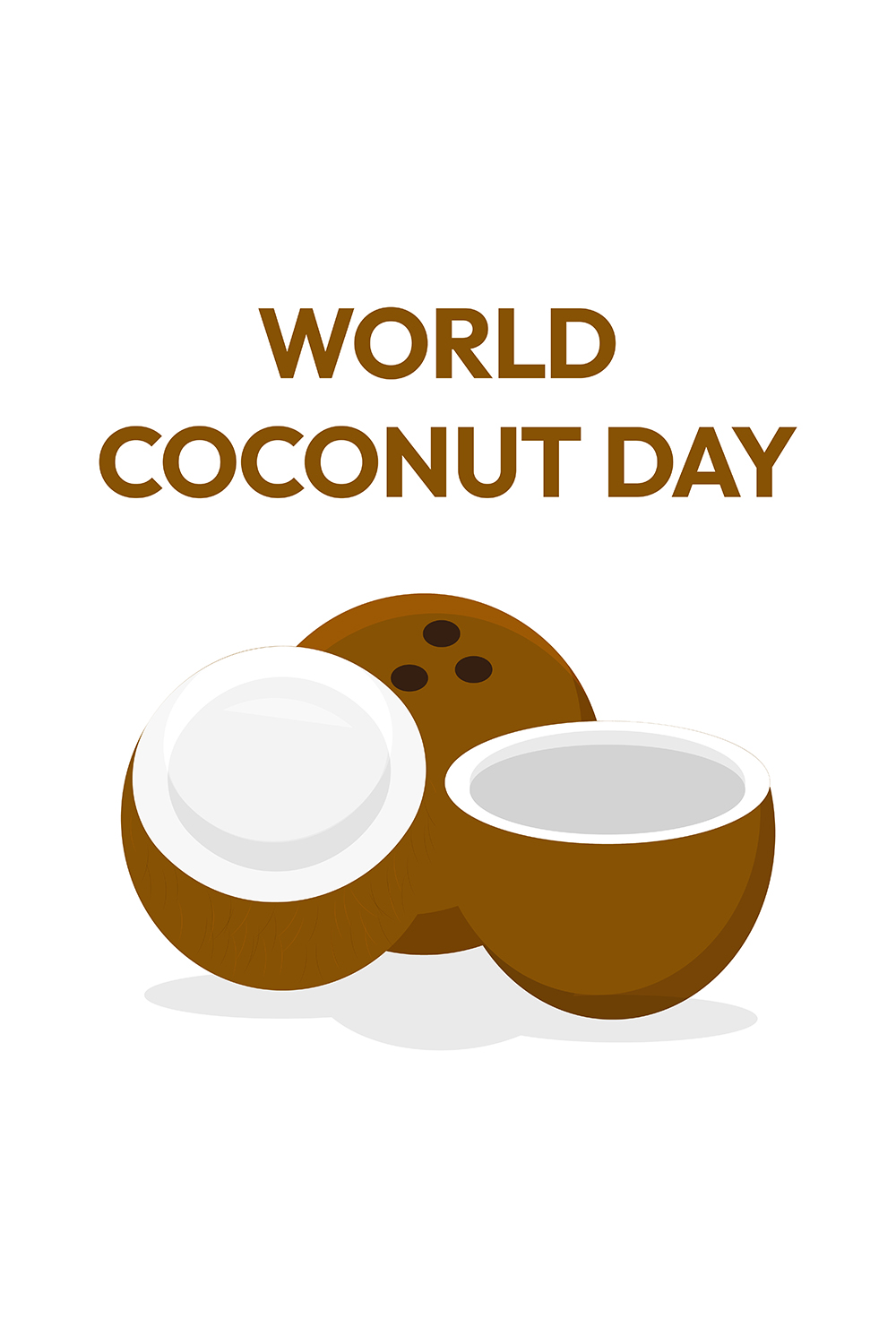 World coconut day design pinterest preview image.