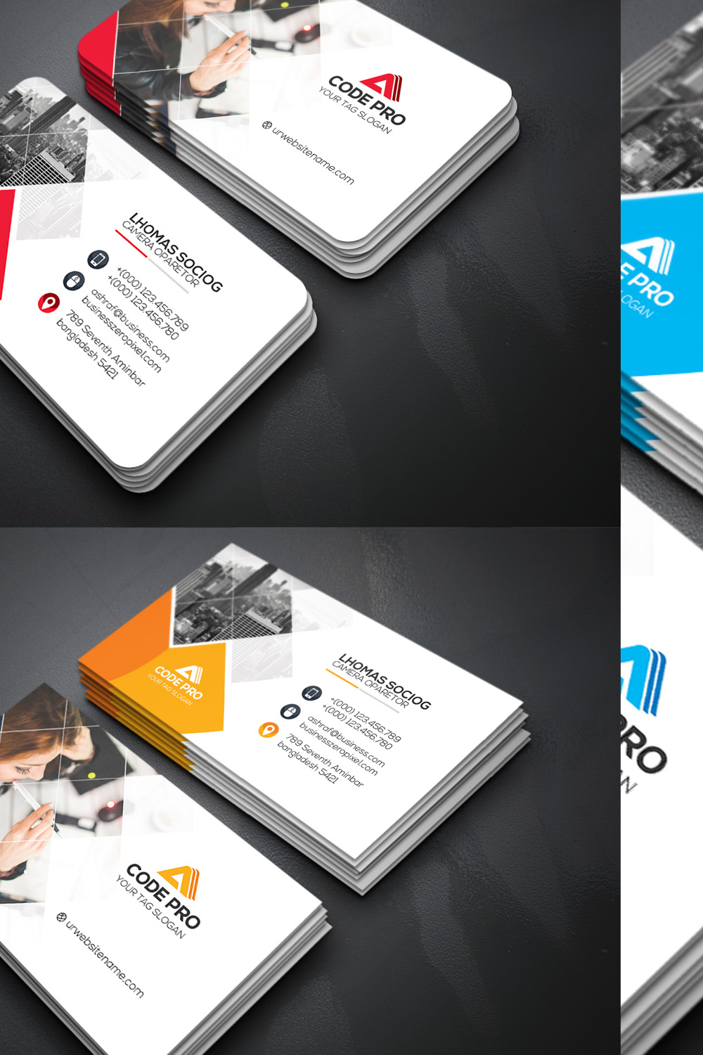 business cards pinterest preview image.