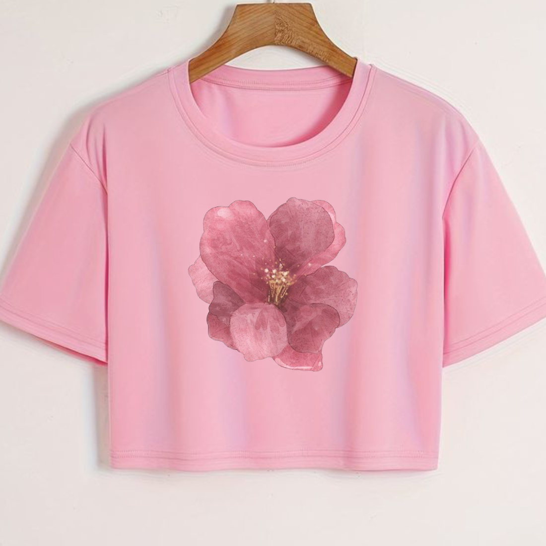 "Floral Elegance: Blossoming in Baby Pink and Black" preview image.