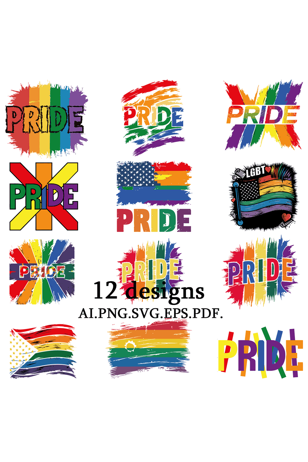 LGBT PRIDE FLAG pinterest preview image.