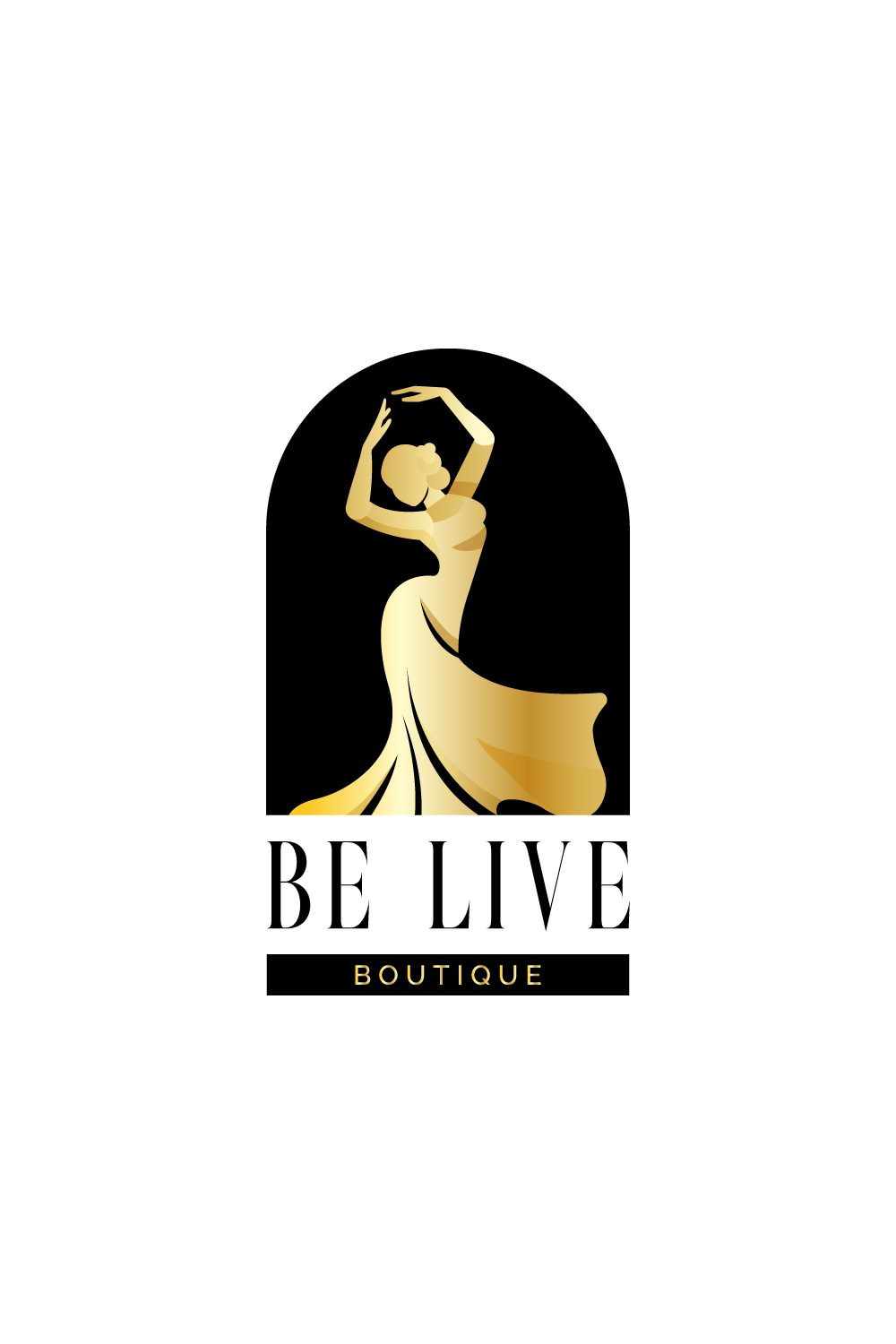 Beautifully Be Live Boutique Logo Templates pinterest preview image.