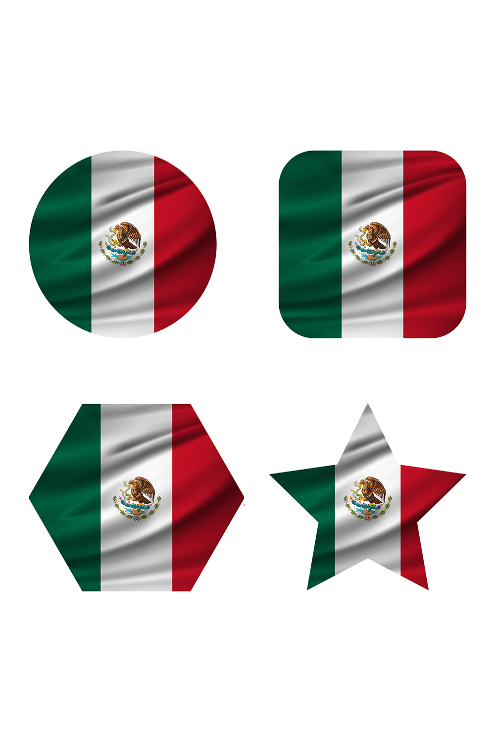 Mexico, mexican flags design, Mexican flag 4 design concept pinterest preview image.