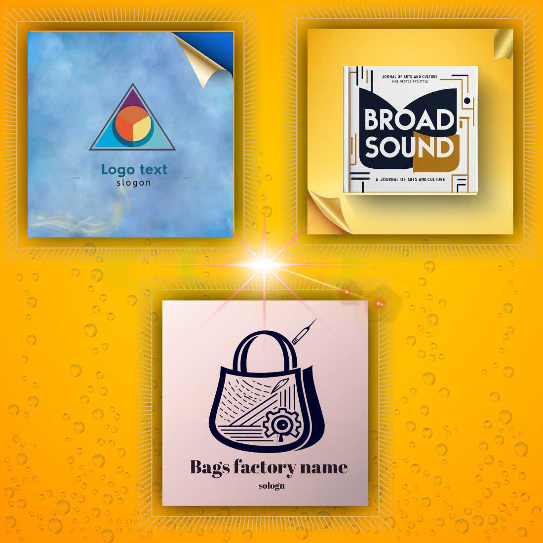 Elevate Your Brand Unique Premium Logos Bundle preview image.