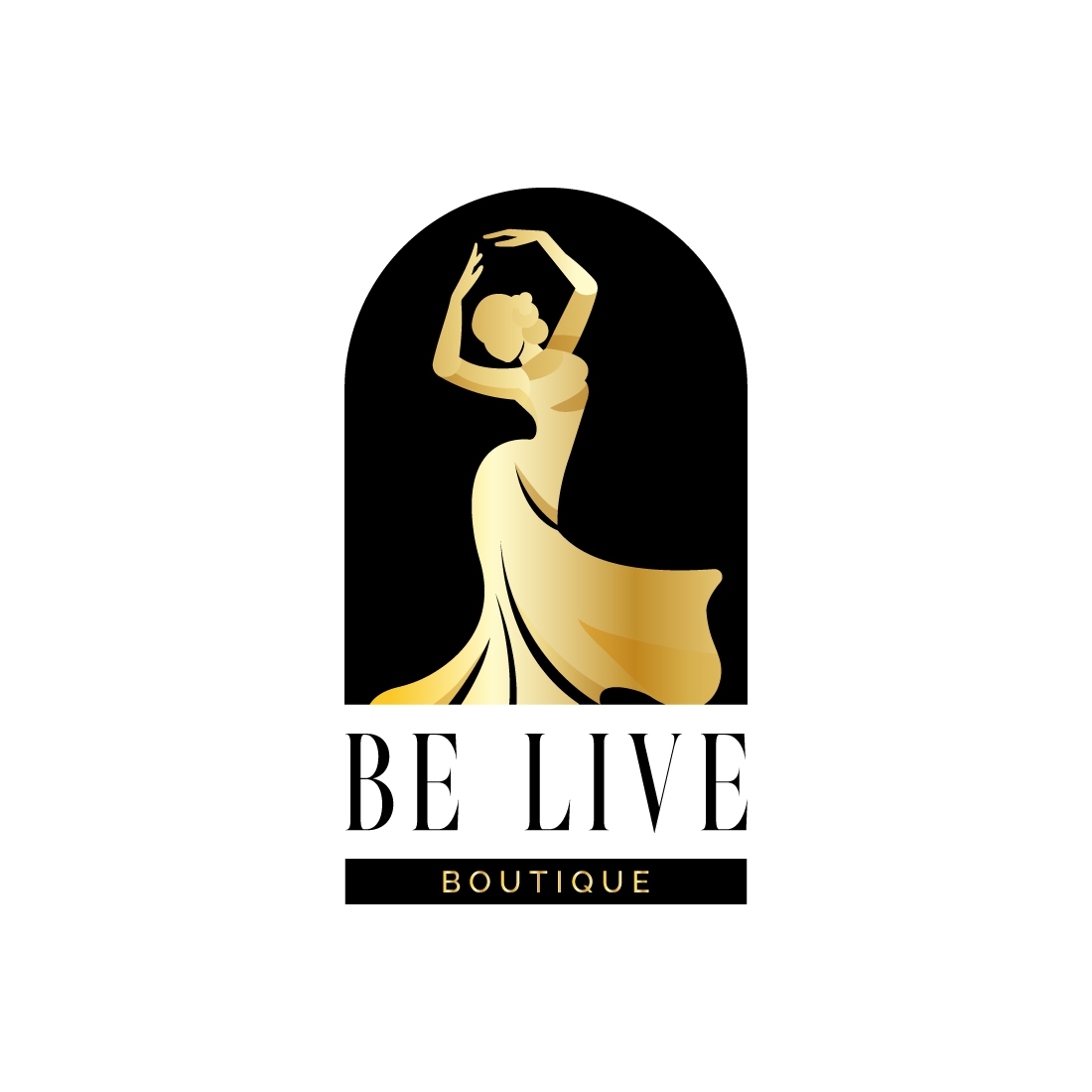 Beautifully Be Live Boutique Logo Templates preview image.