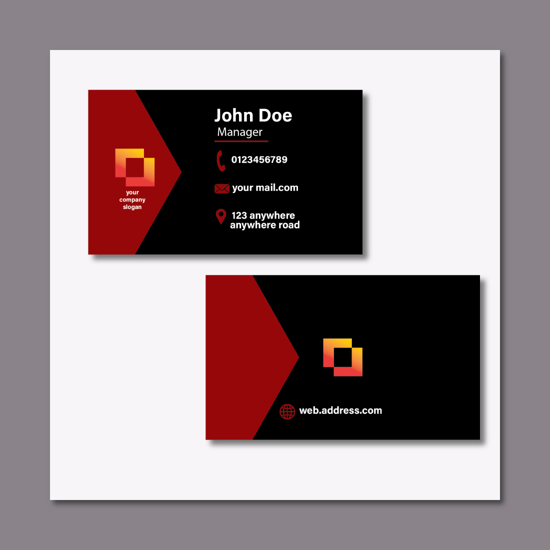 Business Card (editable) preview image.