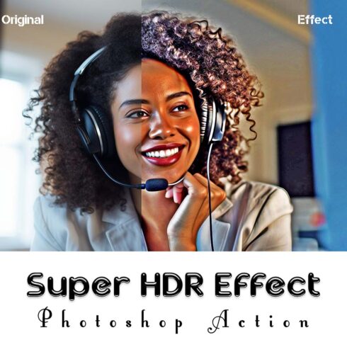 Super HDR Effect Photoshop Action cover image.