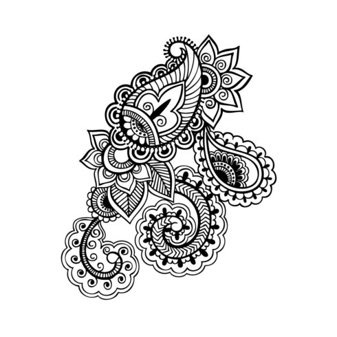 Hand Drawn Paisley Vector Design cover image.