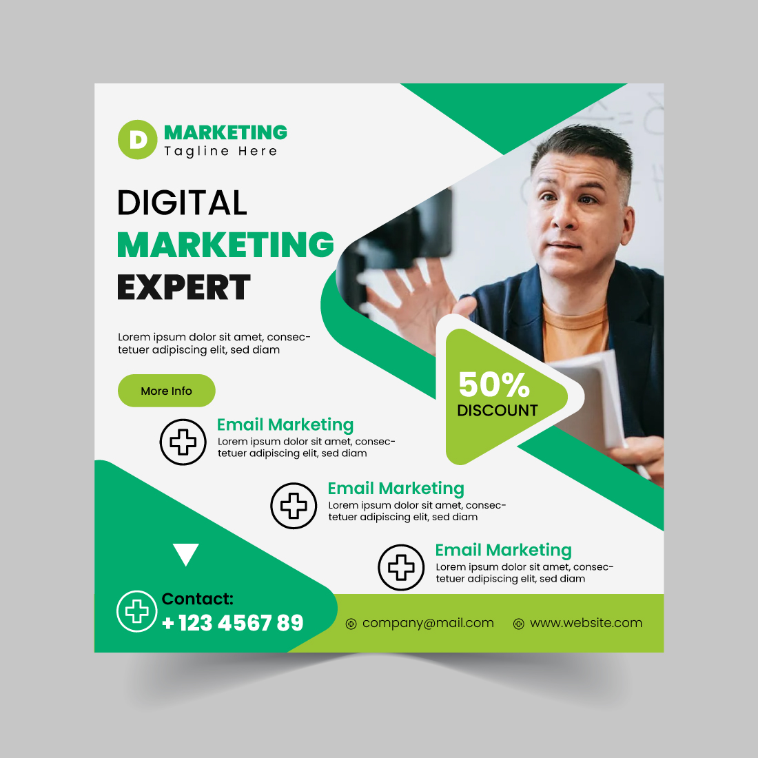 Digital Marketing Social Media Templates cover image.