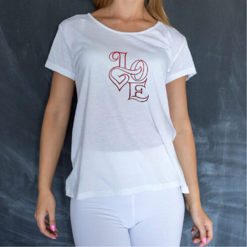 Awesome Eye-Catchy Modern heart and love T-Shirt Design cover image.