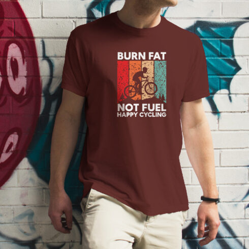 Awesome Eye-Catchy Cycling T-Shirt Design cover image.