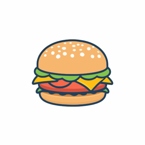 A colourful Burger icon cover image.