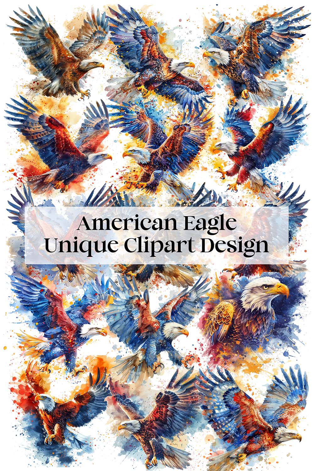 American Eagle Unique Clipart Design pinterest preview image.