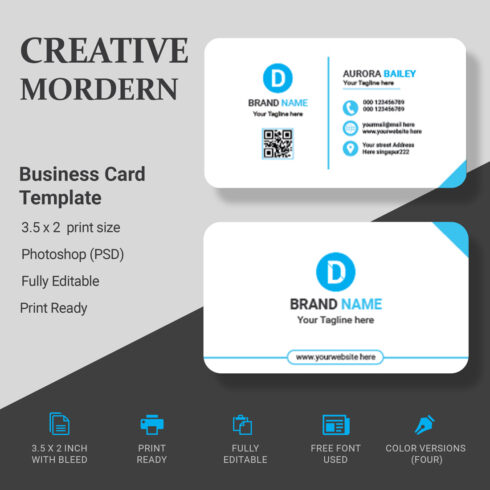 business card template cover image.