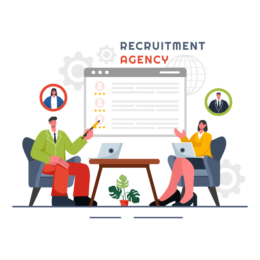 9 Recruitment Agency Illustration preview image.